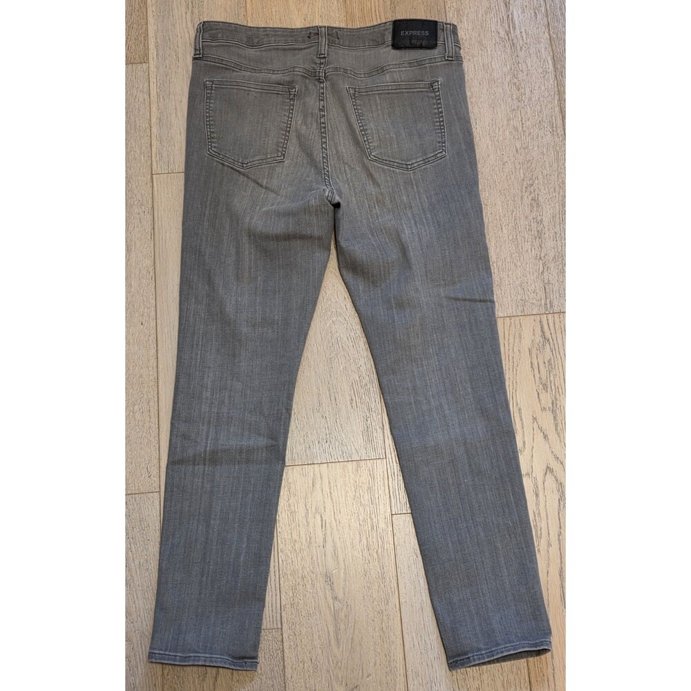Express Skinny Jeans Men’s 33x30 Gray Stretch Slim Fit Denim Modern Casual - Picture 2 of 12
